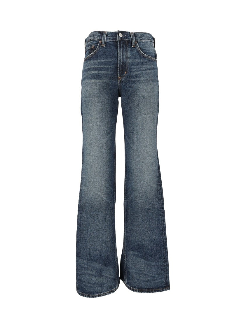Agolde Mid-Rise Regenerative Cotton Flared Jeans