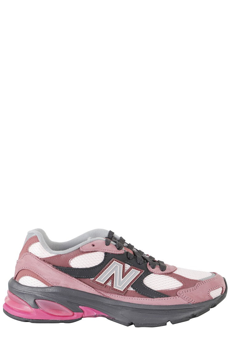 New Balance Pink 2010 Side Logo Leather Inserts Polyester Sneakers