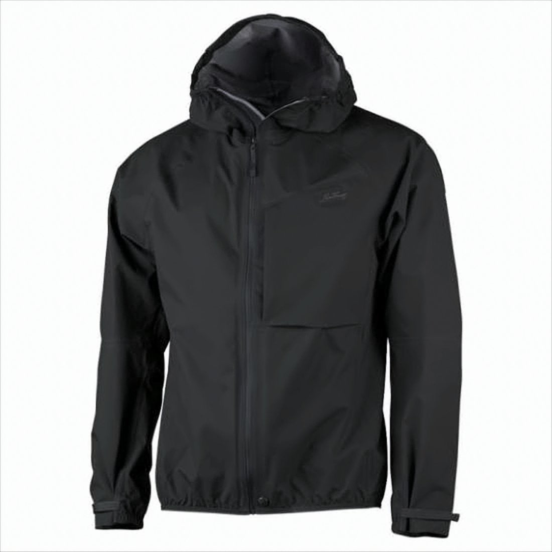 Lundhags Hooded Black Jacket With Front Zipper