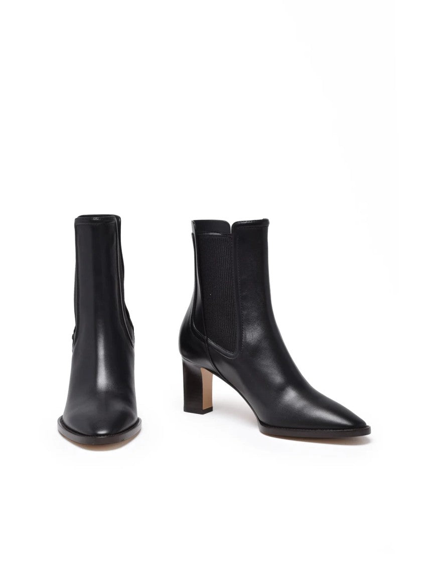 Salvatore Ferragamo Black Leather Toren Boots