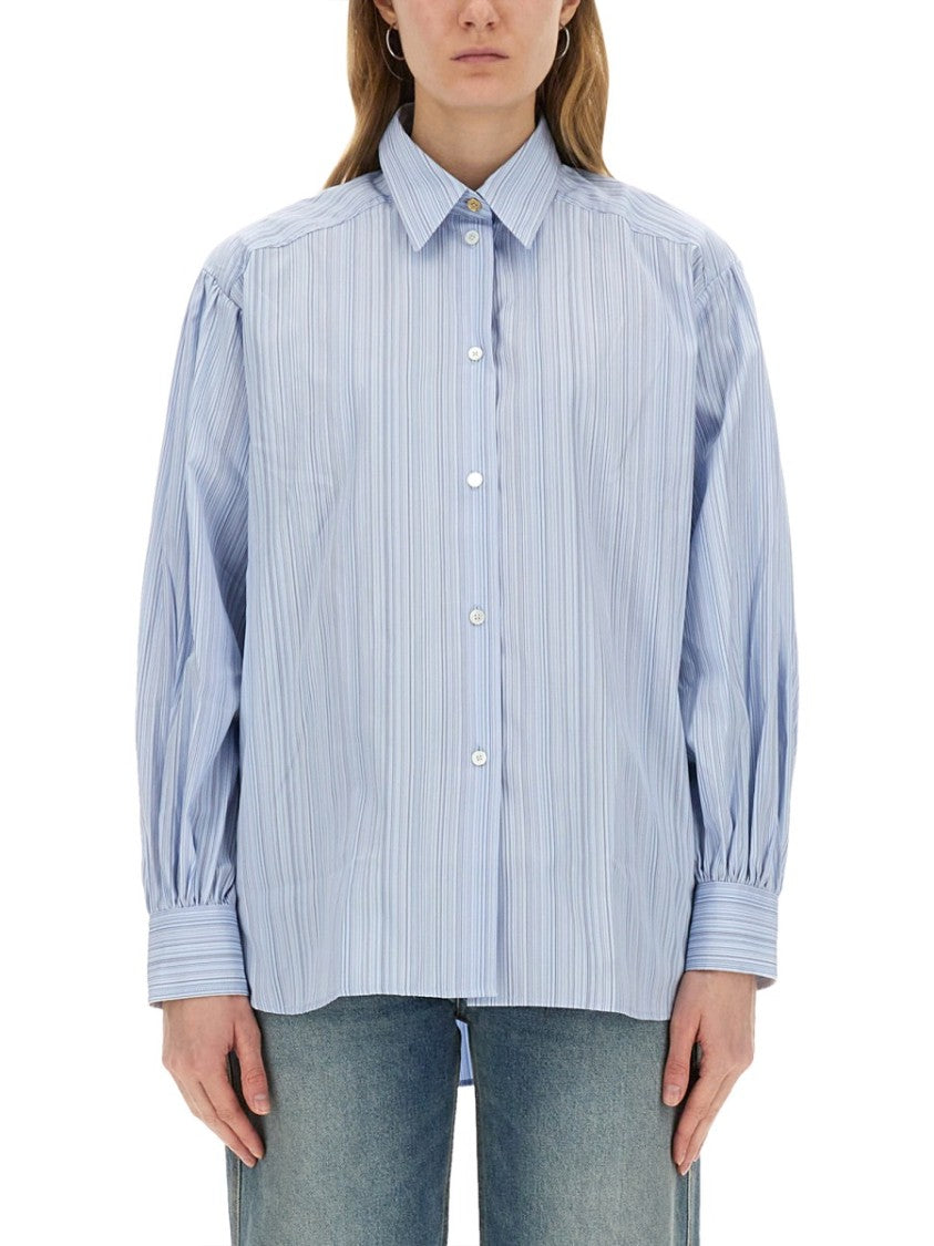 Paul Smith Blue Striped Shirt With Sleeves