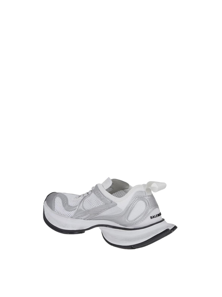 Balenciaga Futuristic White Sneakers With Sculpted Sole