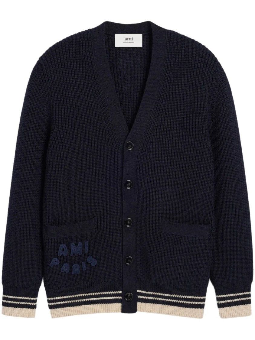Ami Ribbed Knit Cardigan