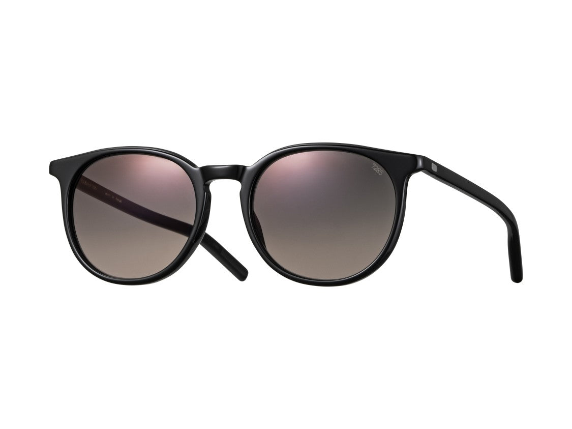 Eyevan Black 364E Matte Gradient Round Sunglasses