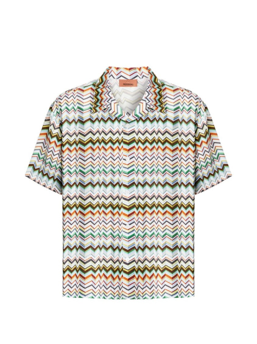 Missoni Irregular Zigzag Print Short-Sleeved Shirt