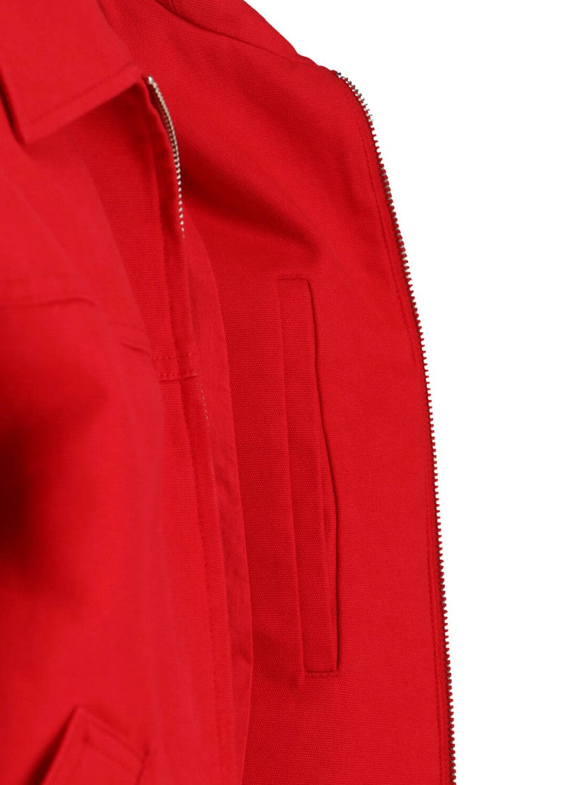 Dunst Red Zip Bomber Jacket