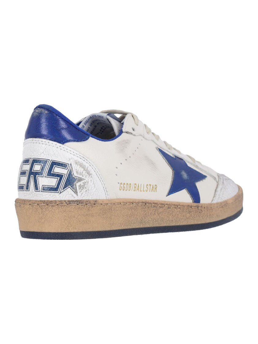 Golden Goose White Ballstar Leather Suede Sneakers