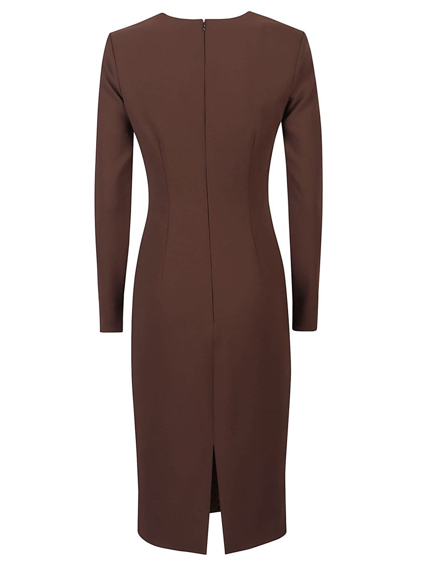 Elisabetta Franchi Stretch Polyester Midi Dress