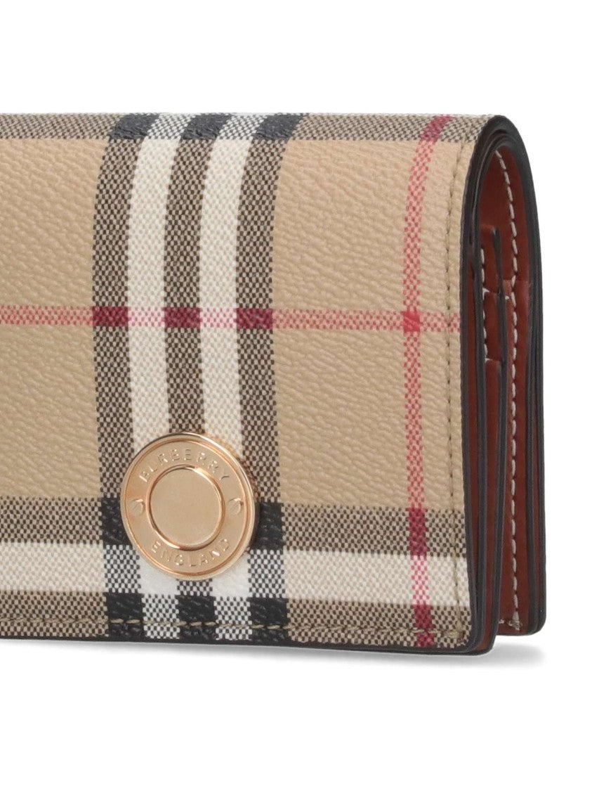 Burberry Structured Check Pattern Wallet