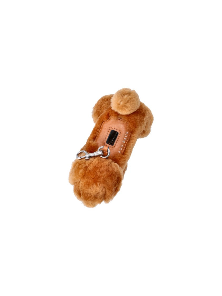 Anya Hindmarch Plush Dog-Shaped Keychain With Detailed Features