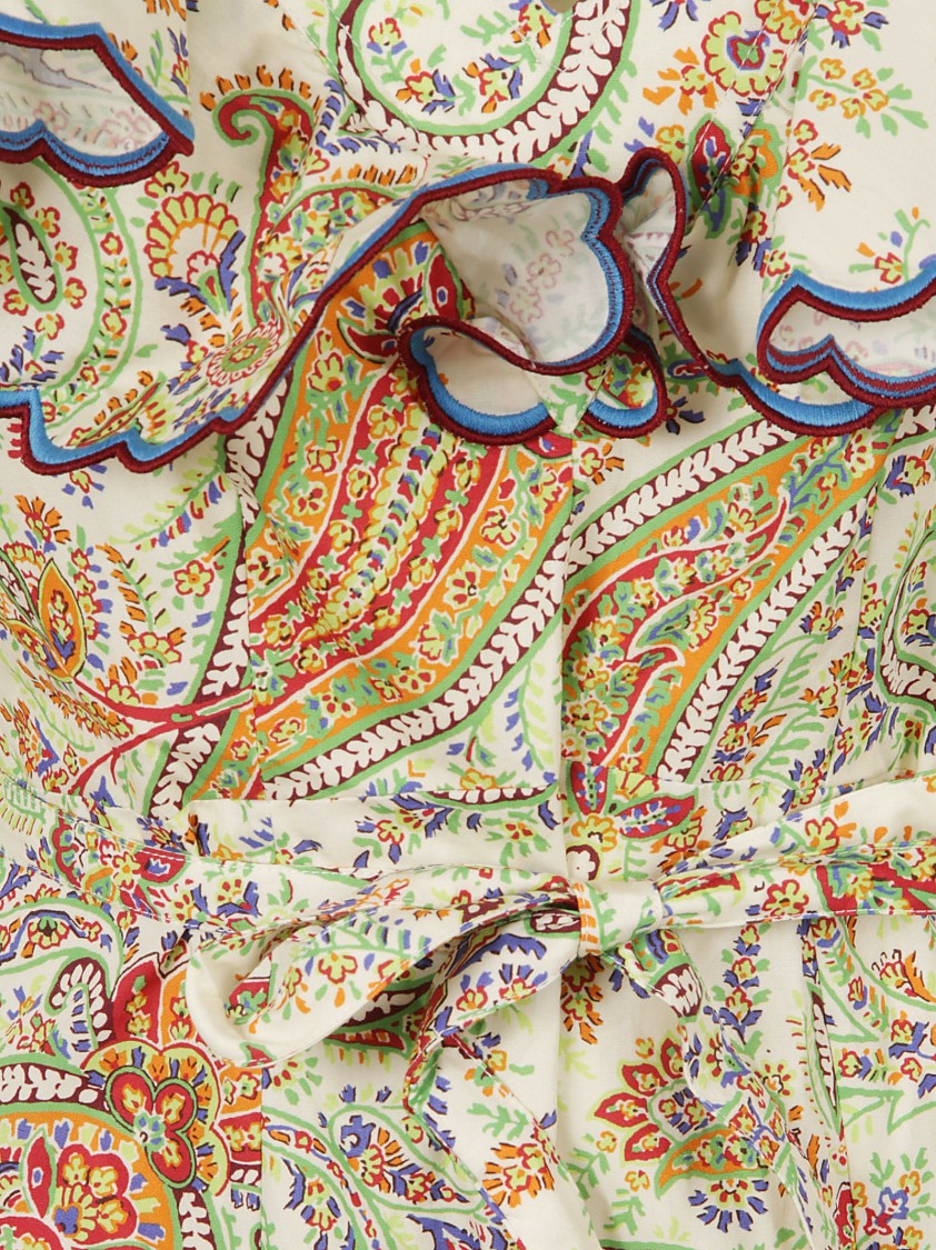 Etro Multicolored Paisley Print Maxi Dress