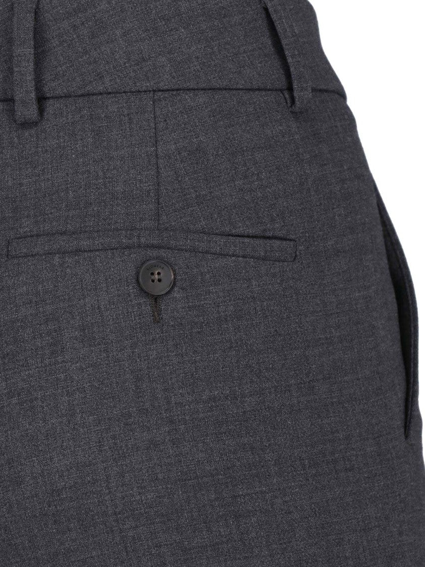 Incotex Tailored Straight-Leg Virgin Wool Formal Pants