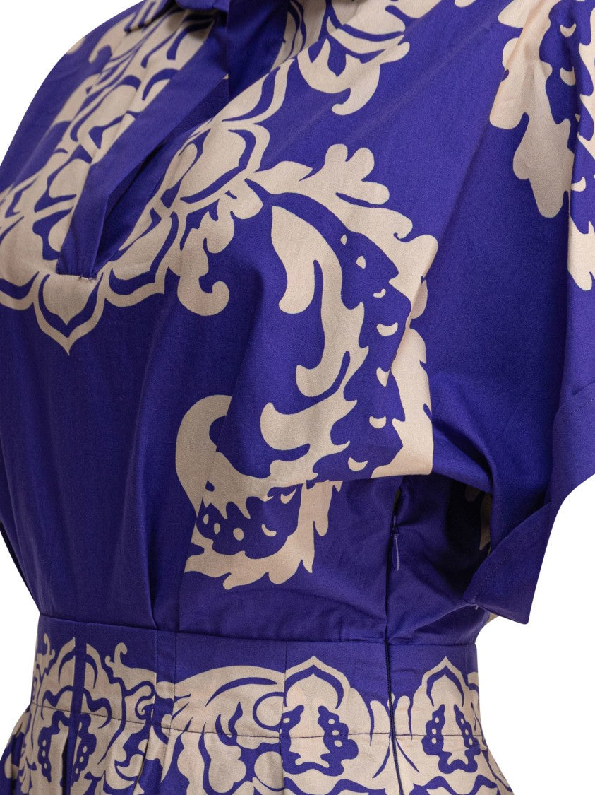 Etro Blue Cotton A-Line Dress