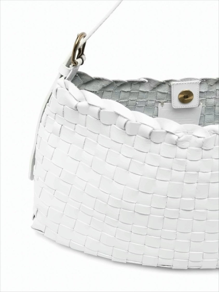 Dragon Diffusion Buffalo Leather Woven Shoulder Bag