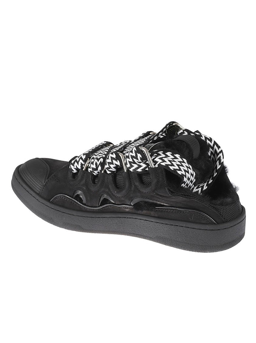 Lanvin Low-Top Black Leather Sneakers