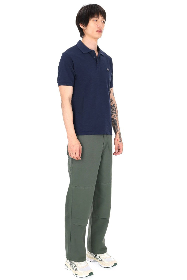 Kenzo Slim Boke Flower Cotton Piquet Polo Shirt