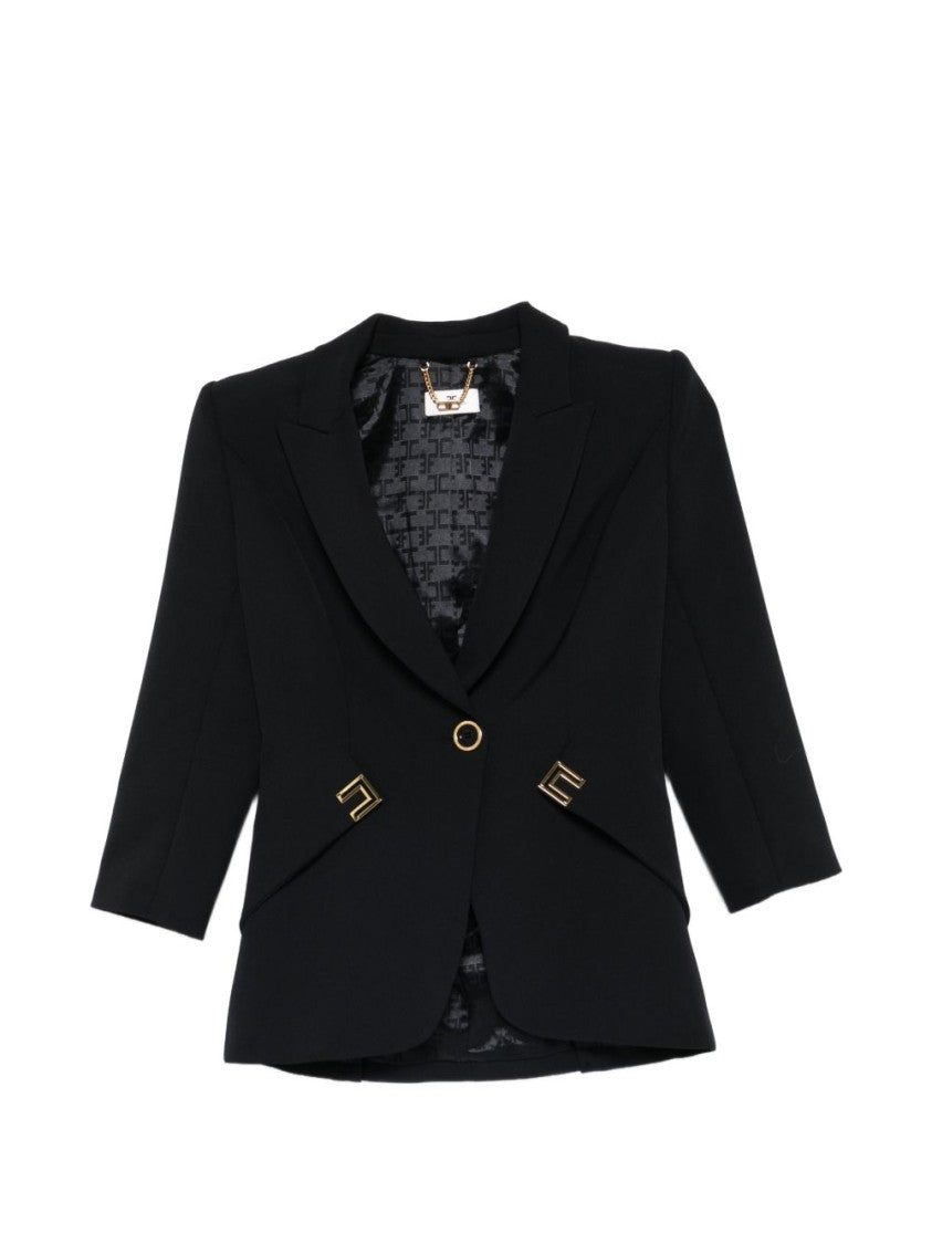 Elisabetta Franchi Tailored Jacket With Structured Shoulders