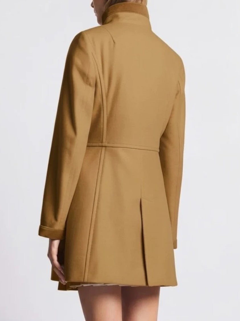 Fay Tailored Wool Coat With Toggle Closures And High Collar