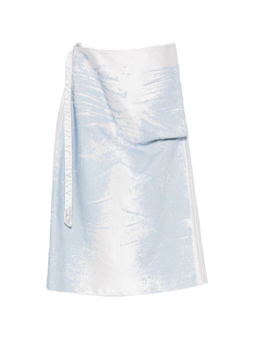 Diesel Knee-Length Wrap Skirt In Silk-Nylon Blend