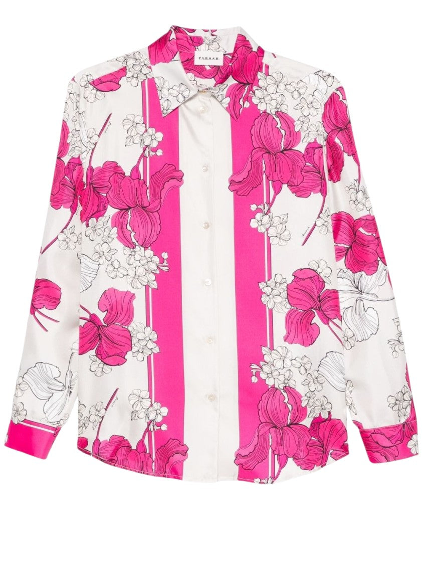 Parosh Serenella Floral Print Shirt