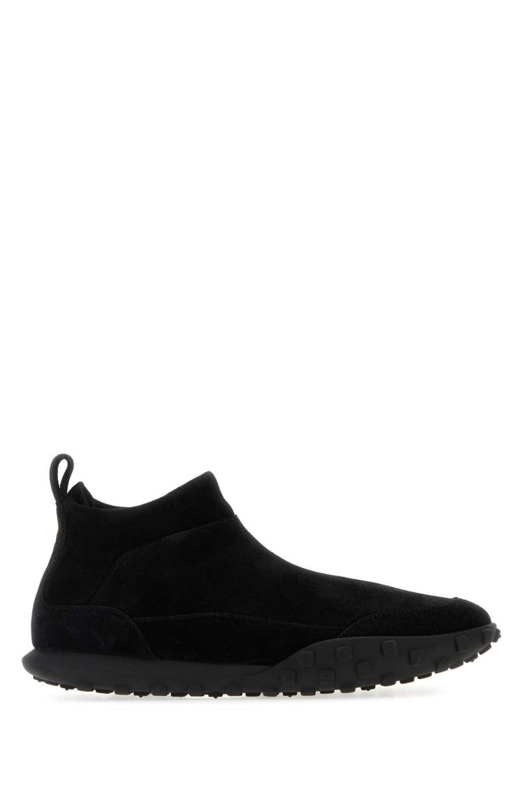 Jil Sander Black Suede Moon Slip Ons