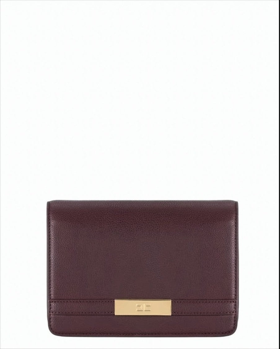 Elisabetta Franchi Shoulder Bag With Gold Metal Groumette Chain