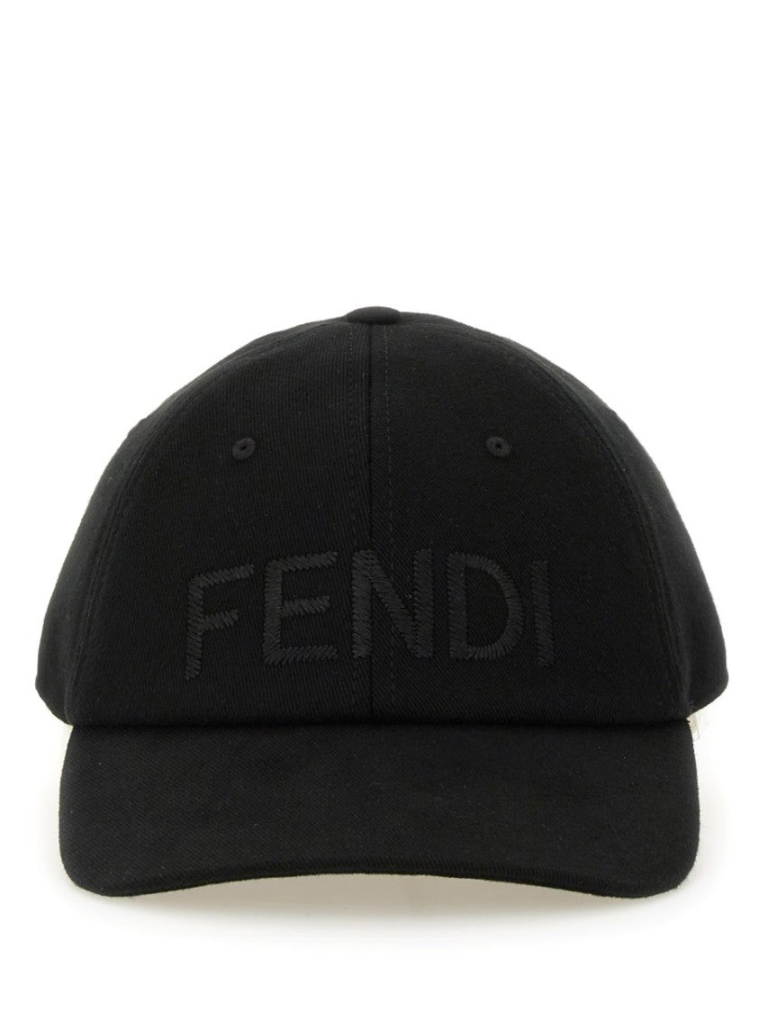 Fendi Structured Black Baseball Hat