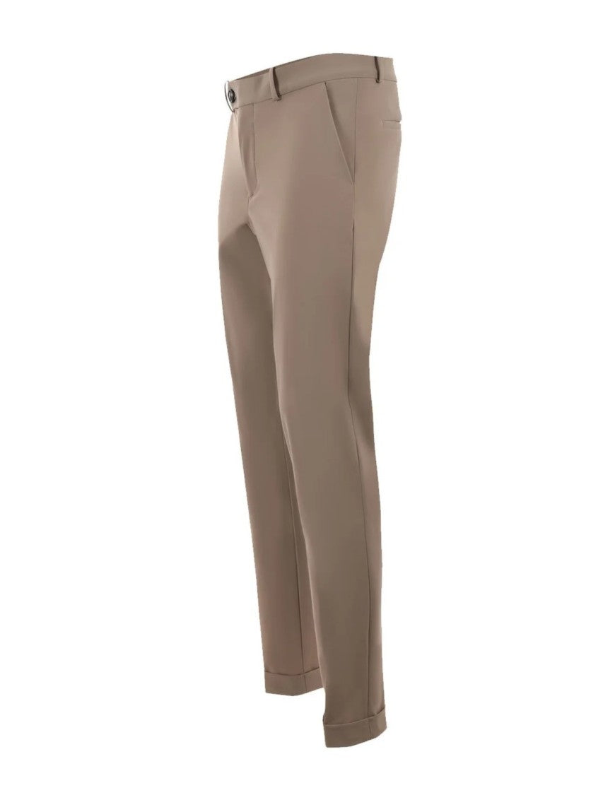 Rrd Brown Slim Fit Tailored Pants