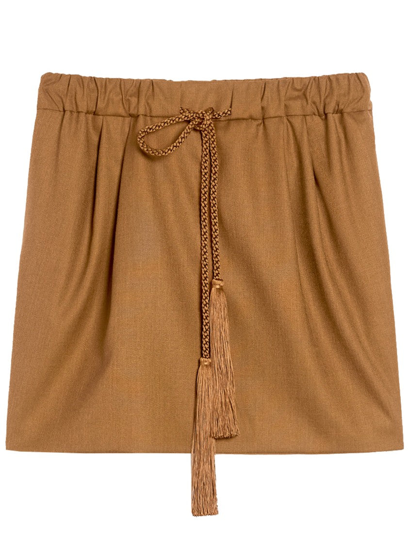 Max Mara Blue Tabarin Balloon Silhouette Mini Skirt