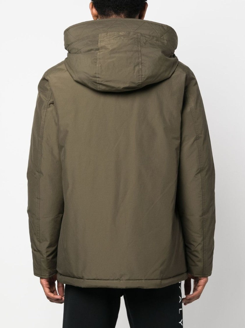 Woolrich Feather Down Padded Parka With Concealed Hood