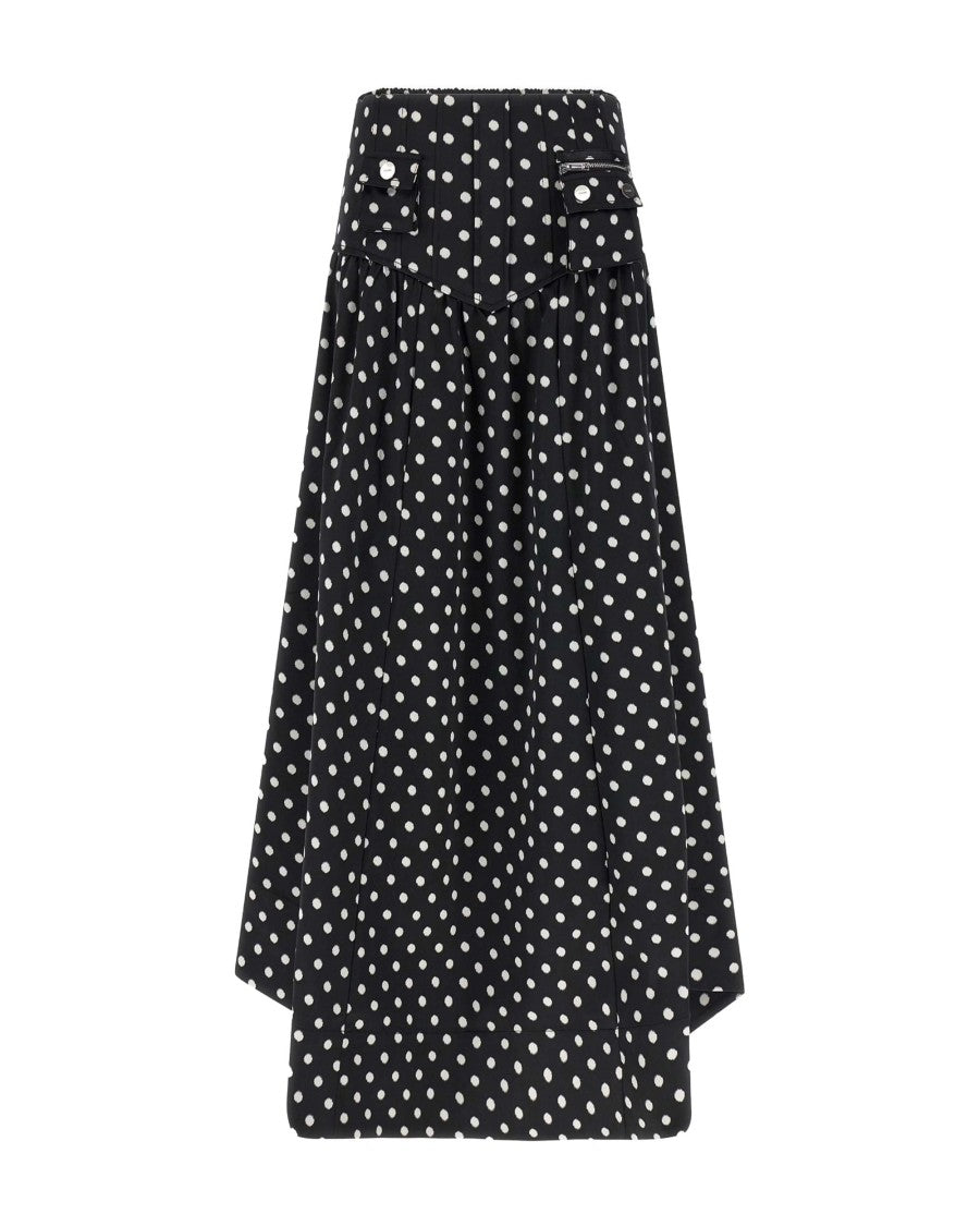 Ganni Midi-Length Skirt With Corset Waist