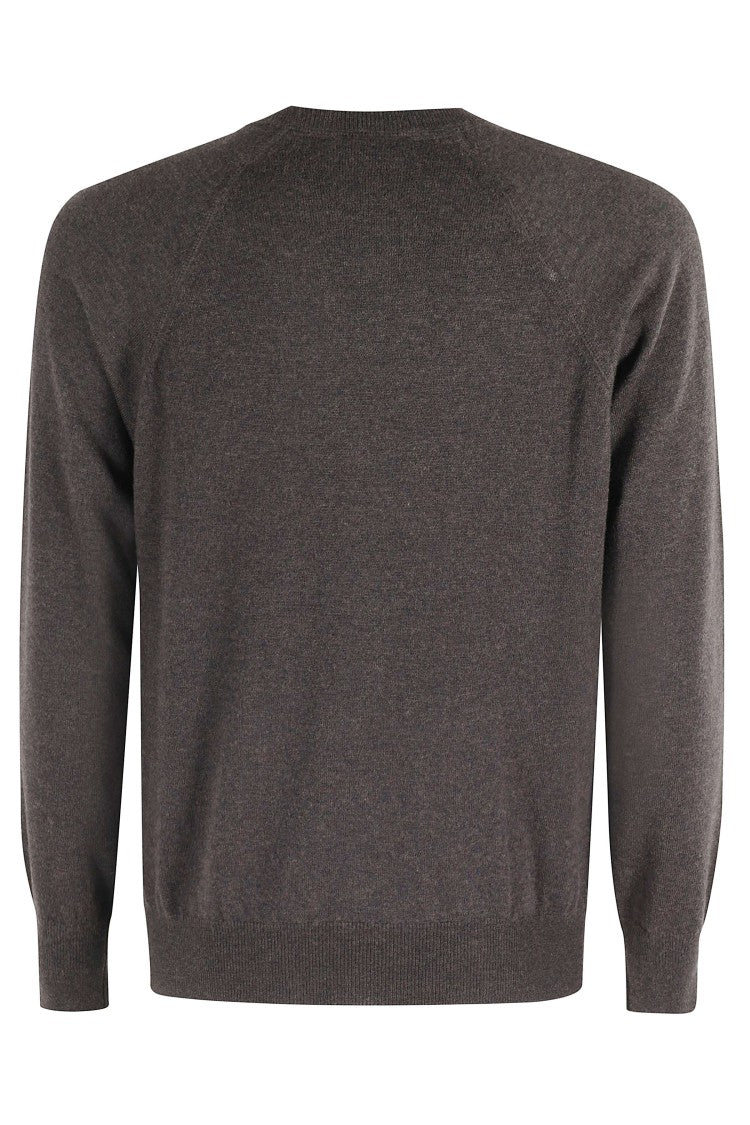 Kangra Long-Sleeve Crew Neck Sweater In Ebony