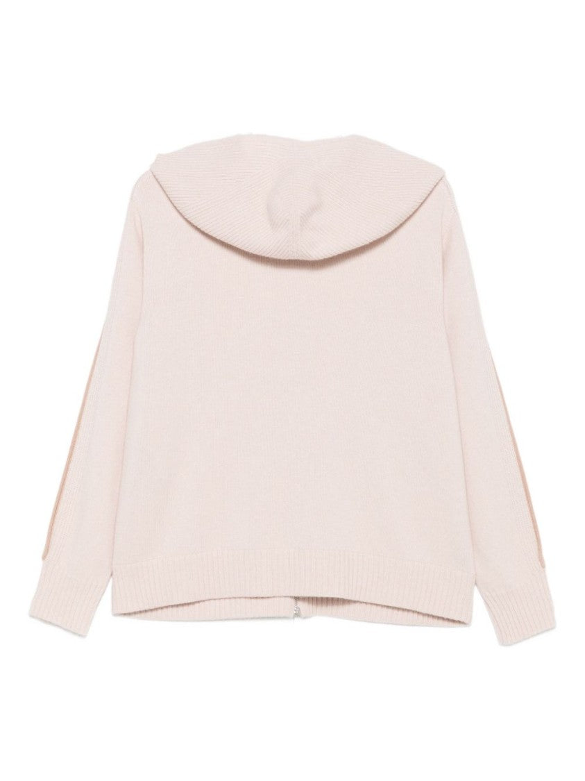 Dexterior White And Beige Cashmere Blend Sweatshirt