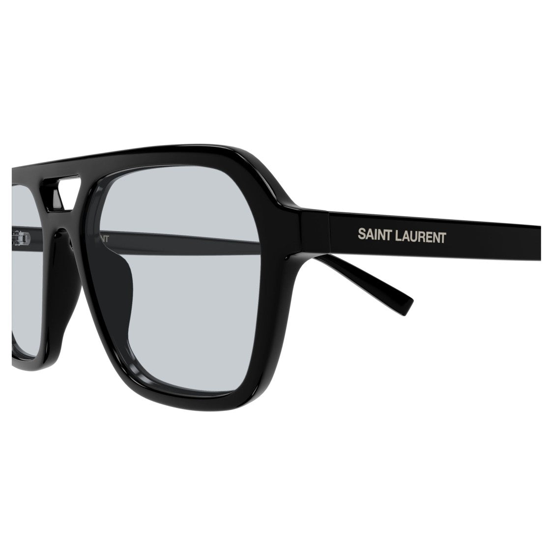 Saint Laurent Oversized Square Frame Sunglasses With Cut-Out Bridge