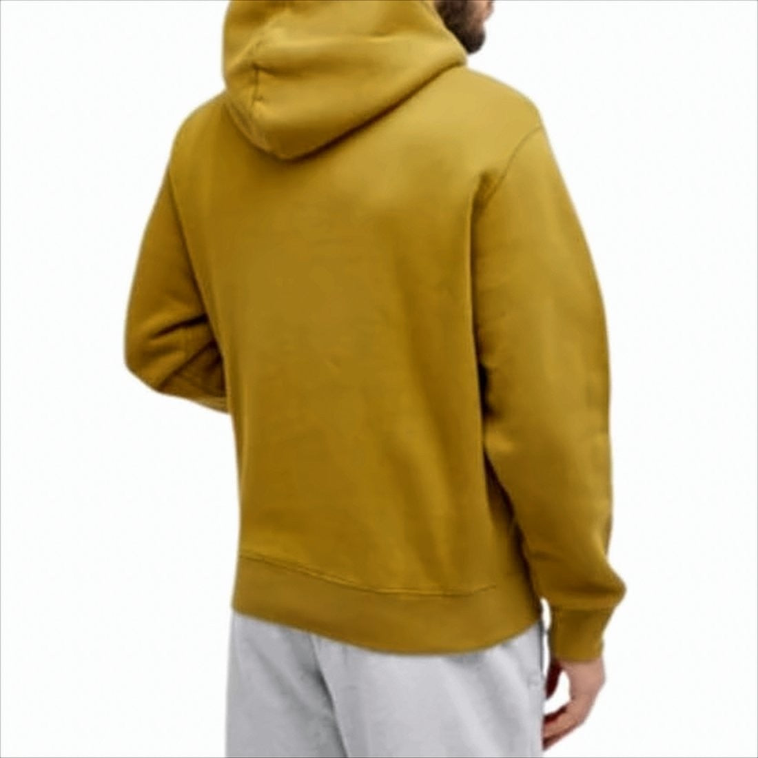 Maison Kitsuné Solid Mustard Yellow Zip-Up Hoodie With Emblematic Fox Logo