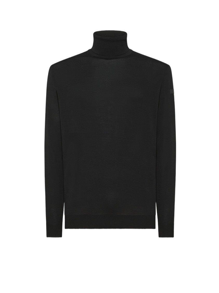 Rrd Structured Fine English Rib Stretch Turtleneck Sweater