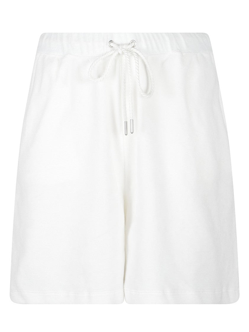 Majestic Filatures White Shorts With Elastic Waistband And Drawstring