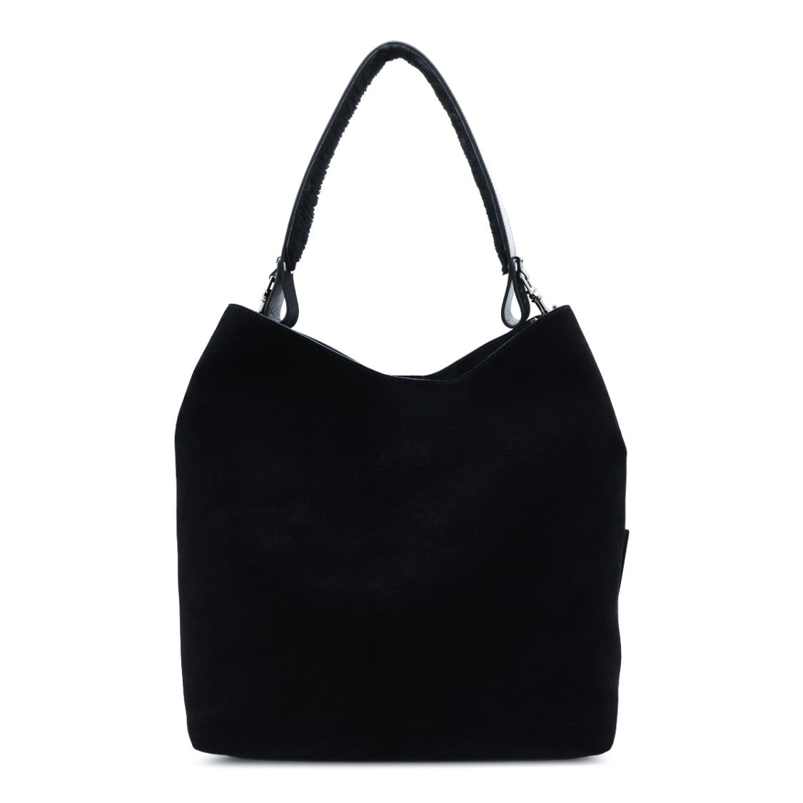 Vivienne Westwood Black Suede-Textured Chain Pouch Shoulder Bag