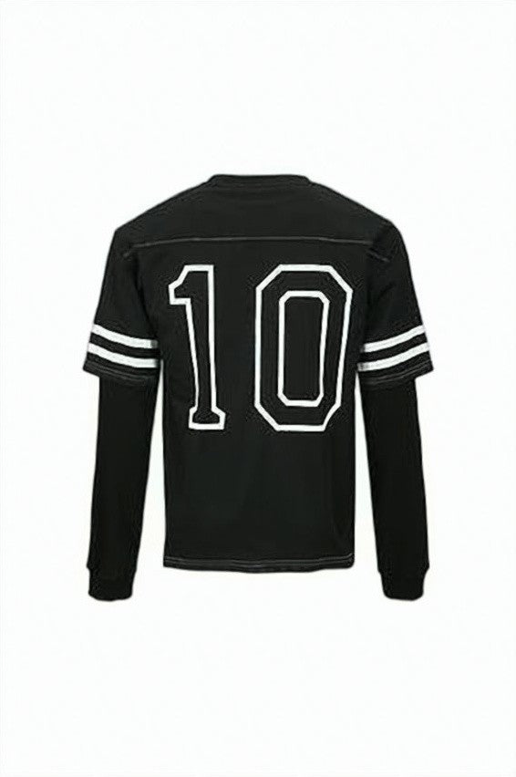 Andersson Bell Layered Long-Sleeve Black Tee