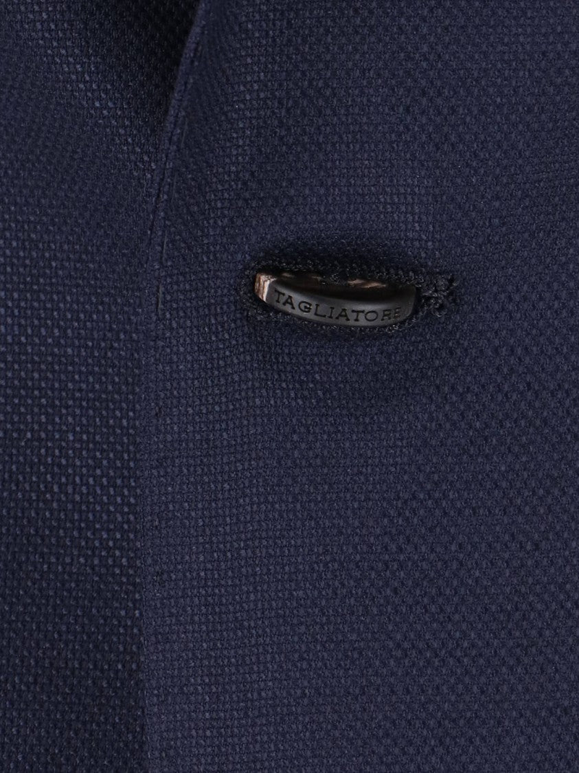 Tagliatore Single-Breasted Blazer – Blue