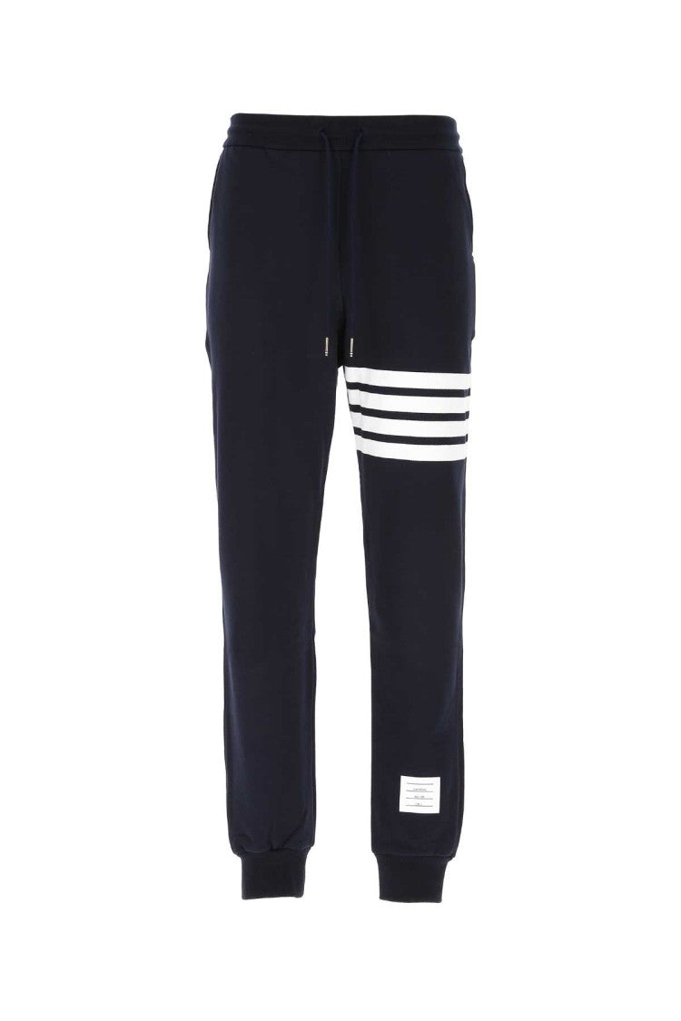 Thom Browne Navy Blue Cotton Joggers