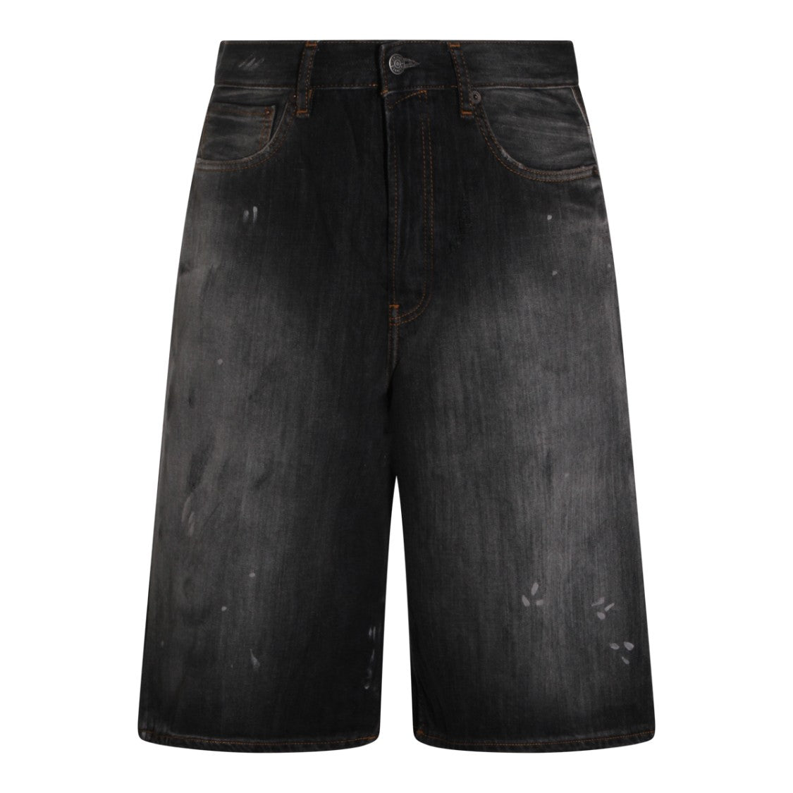 Acne Studios Knee-Length Denim Shorts With Distressed Finish
