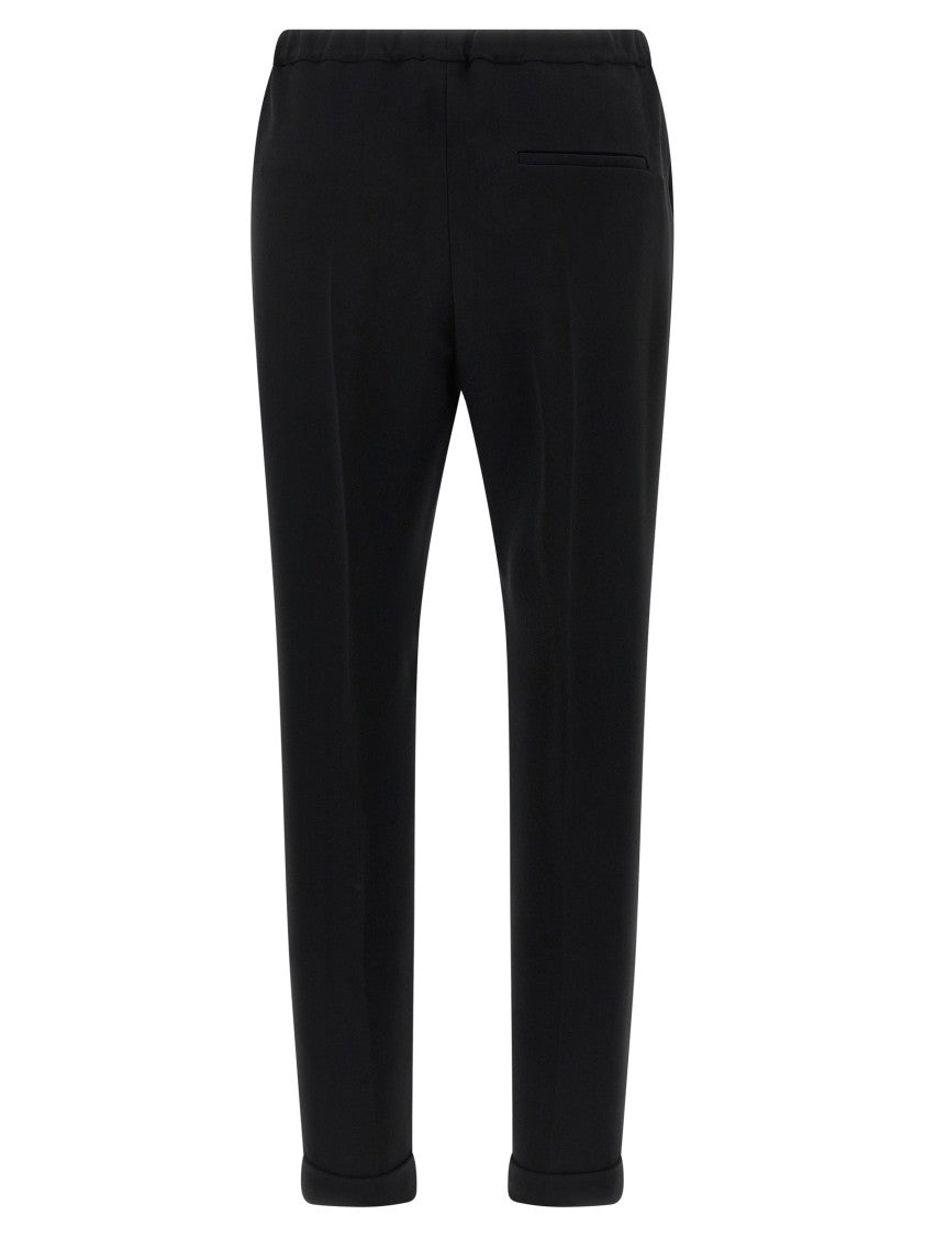 Alberto Biani Cigarette Style Cady Pants With Adjustable Drawstring