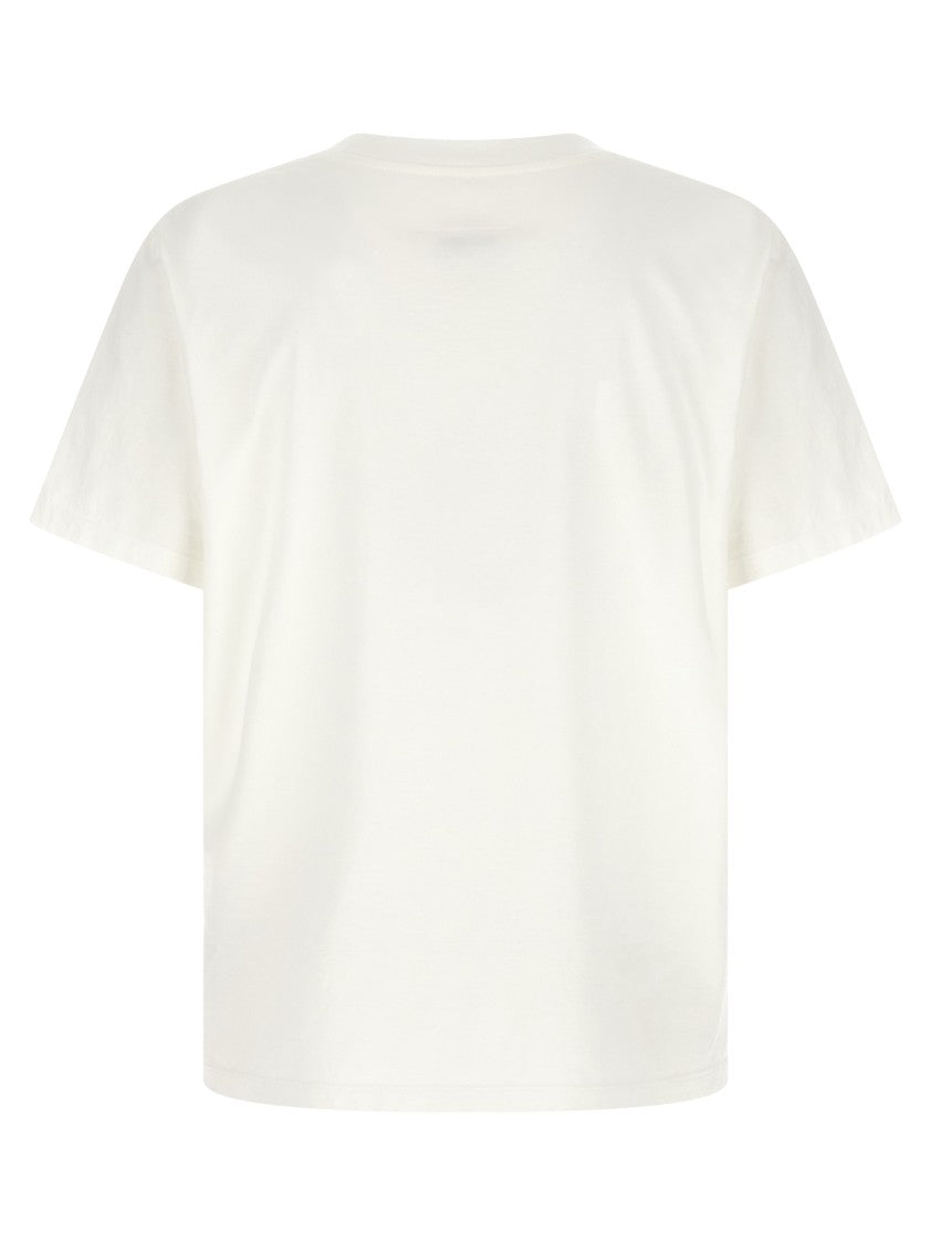 Mm6 By Maison Margiela Cotton Jersey T-Shirt With Minimalistic Front Print And White Stitch Line