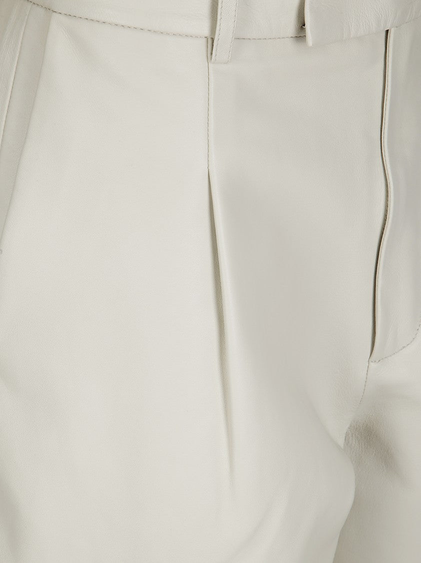 Róhe Loose-Fit Sheep Leather Shorts