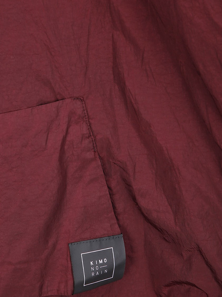 Kimono Rain Padded Bomber Jacket With Adjustable Drawstring And Logo Detail