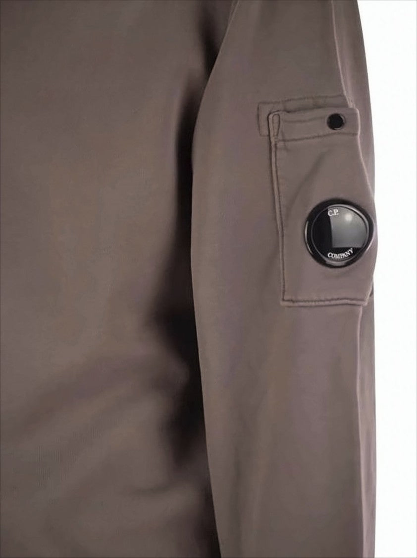 C.P. Company Long-Sleeve Minimalist Cotton Sweatshirt With Distinctive Lens Detail