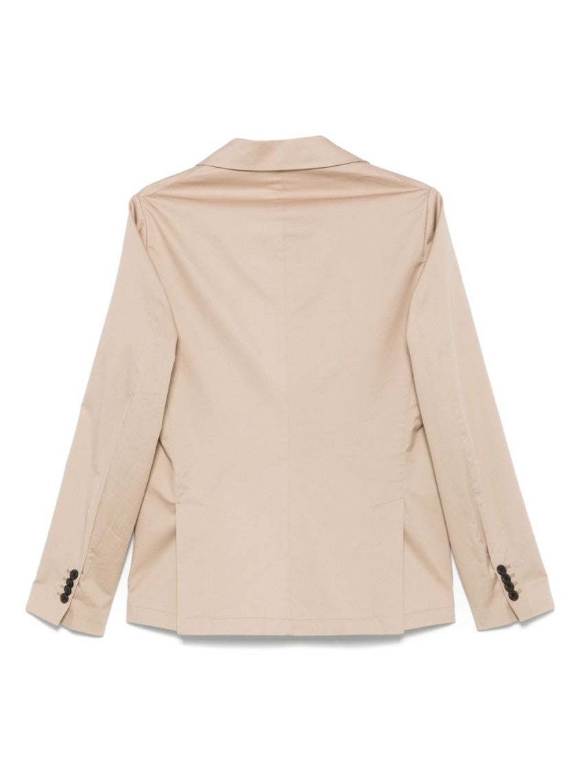 Daniele Alessandrini Tailored Beige Jacket With Classic Notch Lapel