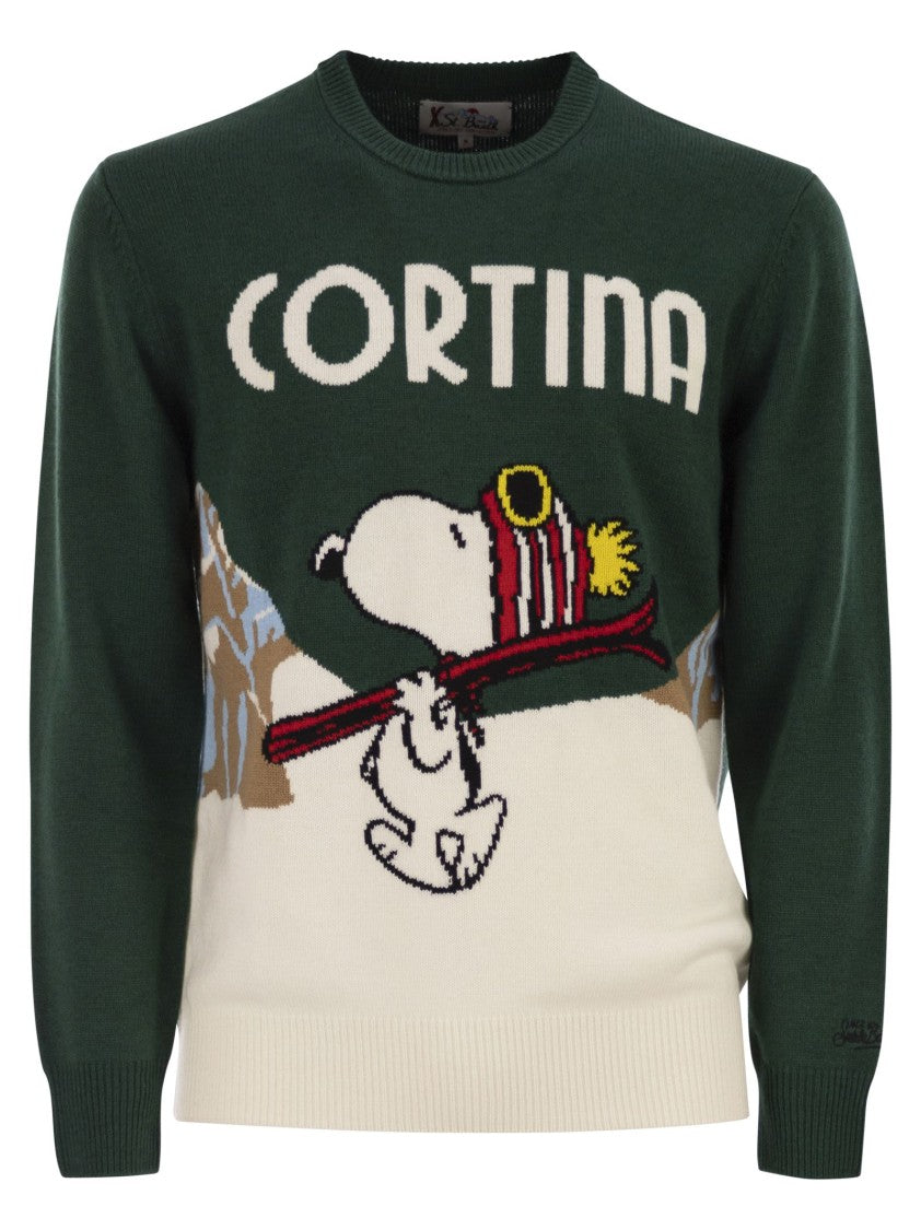 Mc2 Saint Barth Heron - Crew Neck Sweater With Embroidery On The Front