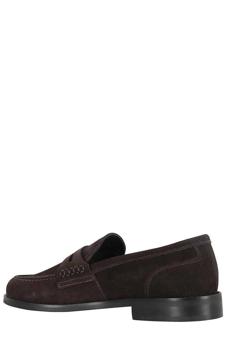 Semi Couture Damienn Suede Loafers With Topstitching